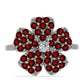 Inel din Argint 925 ( 4.02 grame ) cu Granat Barton și Topaz Alb 1.98 Carate