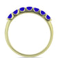 Inel din Argint 925 Placat cu Aur ( 1.94 grame ) cu Agat Albastru 0.77 Carate