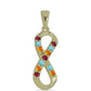 Pandantiv din Argint 925 Placat cu Aur ( 1.82 grame ) cu Turmalină Chakra 0.49 Carate