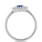 Inel din Argint 925 ( 2.18 grame ) cu Tanzanit și Topaz Alb 0.85 Carate