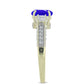 Inel din Argint 925 Placat cu Aur ( 3.27 grame ) cu Agat Albastru și Topaz Alb 2.58 Carate