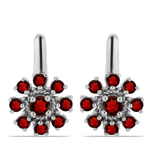 Cercei din Argint 925 ( 3.12 grame ) cu Granat Barton 1.04 Carate
