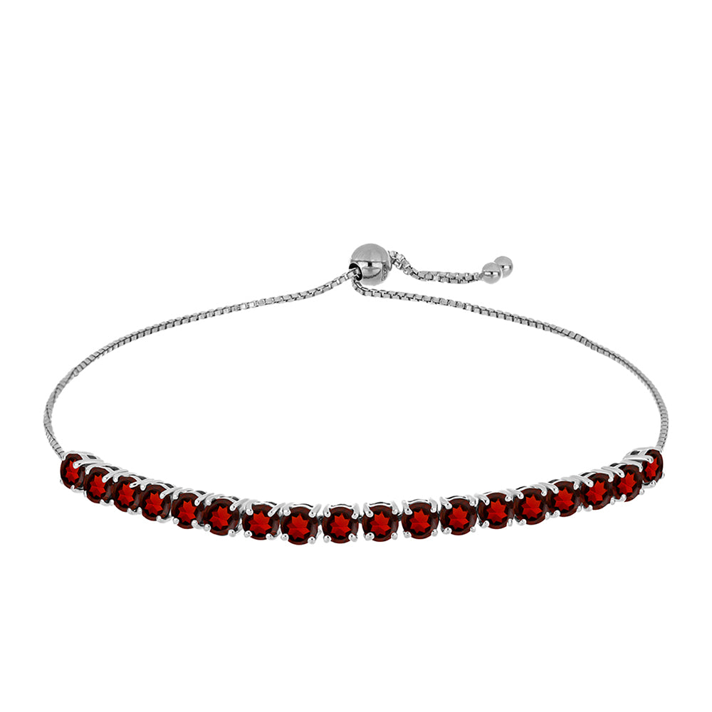 Brățară din Argint 925 ( 5.18 grame ) cu Granat Barton 5.76 Carate 1 