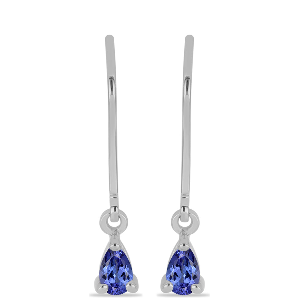 Cercei din Argint 925 ( 1.21 grame ) cu Tanzanit 0.37 Carate