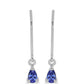 Cercei din Argint 925 ( 1.21 grame ) cu Tanzanit 0.37 Carate