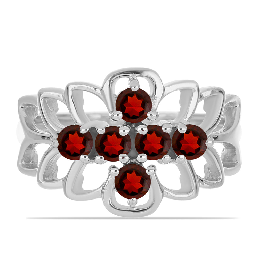 Inel din Argint 925 ( 3.13 grame ) cu Granat Barton 0.91 Carate 1 