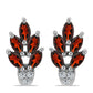 Cercei din Argint 925 ( 2.37 grame ) cu Granat Barton și Topaz Alb 1.16 Carate