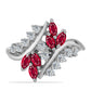 Inel din Argint 925 ( 3.42 grame ) cu Rubin Malagasy și Topaz Alb 1.19 Carate