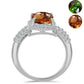 Inel din Argint 925 ( 4.55 grame ) cu Zultanit Anatolian Certificat cultivat în laborator și Topaz Alb 8.42 Carate