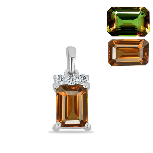 Pandantiv din Argint 925 ( 0.81 grame ) cu Zultanit Anatolian și Topaz Alb 1.96 Carate