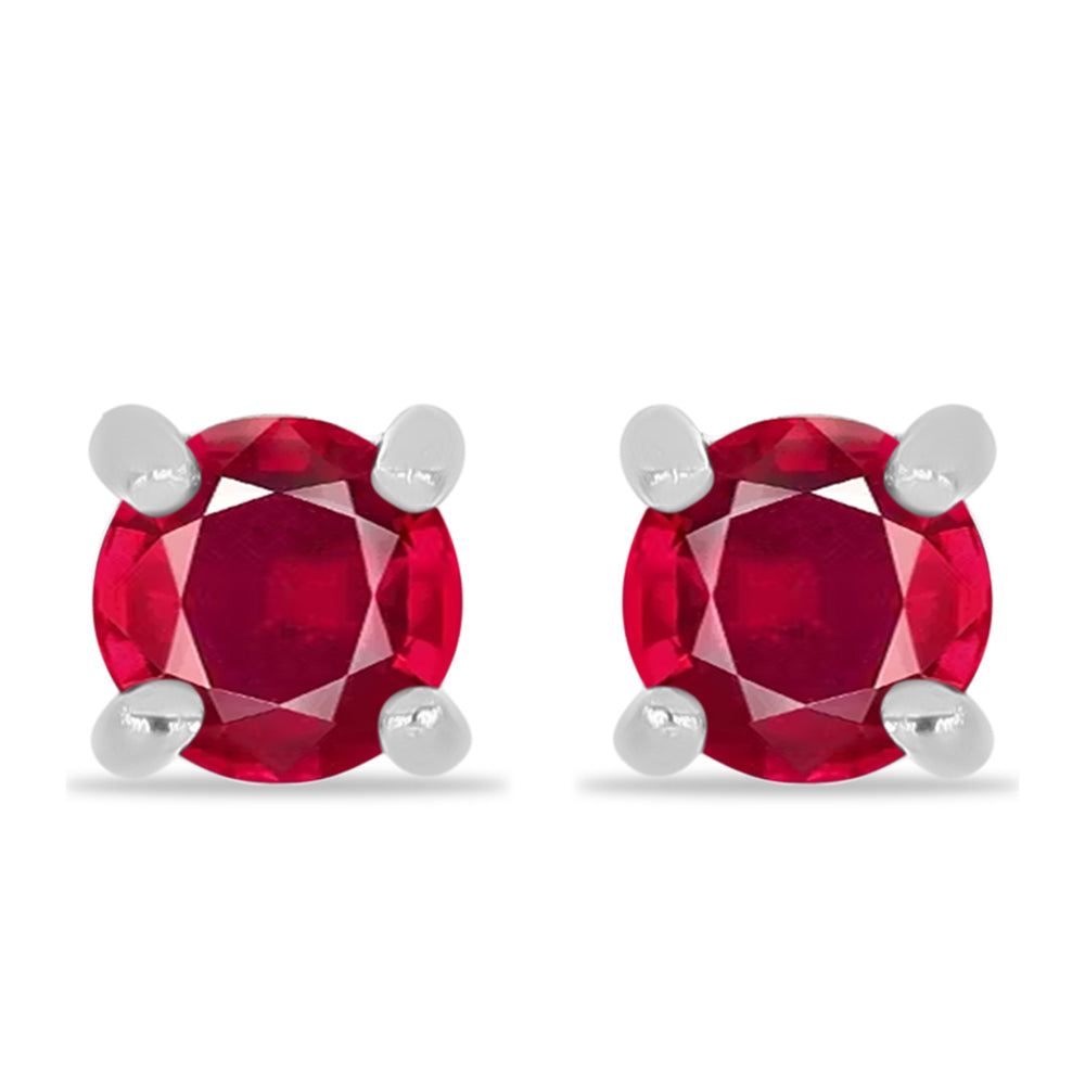 Cercei din Argint 925 ( 0.84 grame ) cu Rubin Malagasy 0.82 Carate