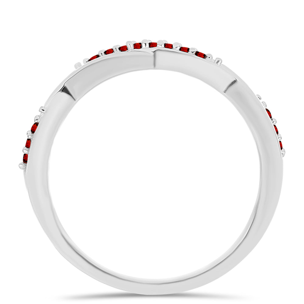 Inel din Argint 925 ( 2.04 grame ) cu Granat Barton 0.16 Carate 3 