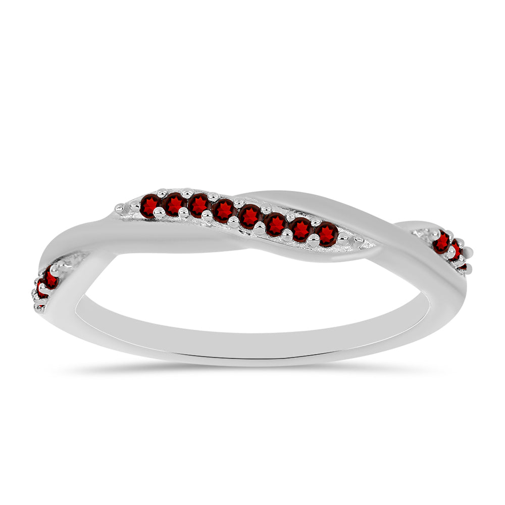 Inel din Argint 925 ( 2.04 grame ) cu Granat Barton 0.16 Carate 1 