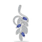 Pandantiv din Argint 925 ( 1.8 grame ) cu Tanzanit și Topaz Alb 0.56 Carate