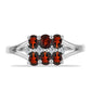 Inel din Argint 925 ( 2.72 grame ) cu Granat Barton și Topaz Alb 1.29 Carate