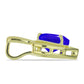 Pandantiv din Argint 925 Placat cu Aur ( 1.03 grame ) cu Agat Albastru și Topaz Alb 1.15 Carate