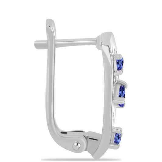 Cercei din Argint 925 ( 3.52 grame ) cu Tanzanit 0.37 Carate