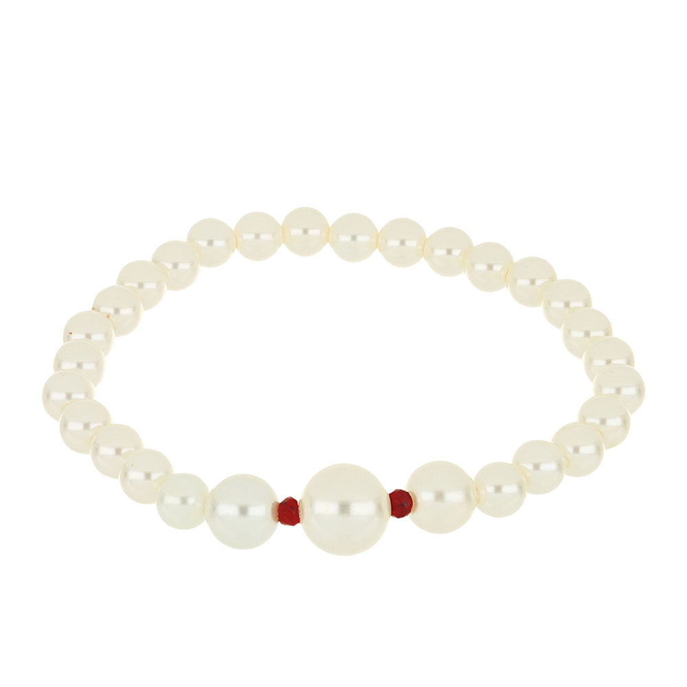 Brățară din Pepită ( 10.63 grame ) cu Perlă de Apă Dulce Albă și Rubin Malagasy 53.13 Carate