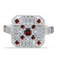 Inel din Argint 925 ( 5.34 grame ) cu Granat Barton și Zircon Alb 2.26 Carate