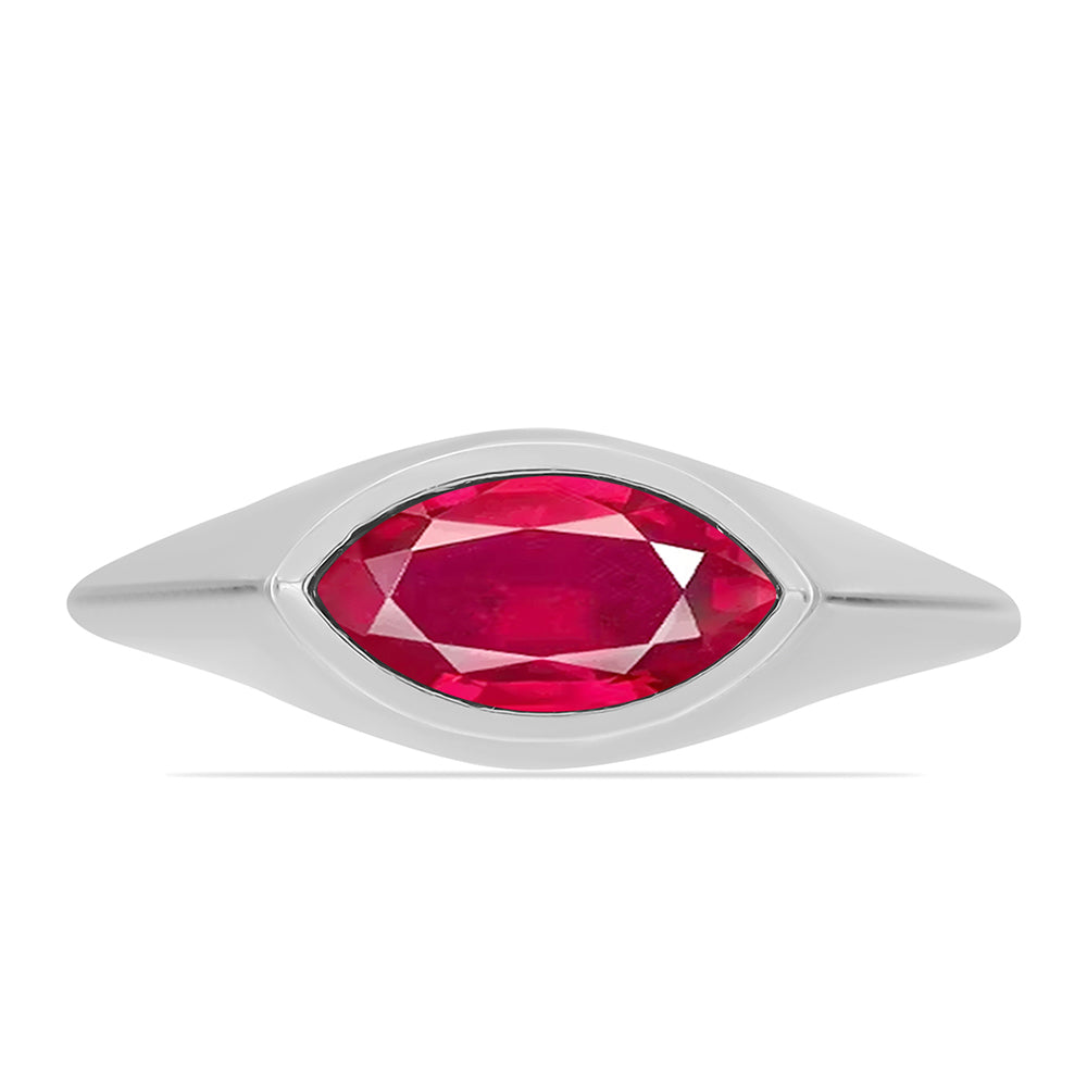 Inel din Argint 925 ( 2.54 grame ) cu Rubin Malagasy 1.3 Carate 1 