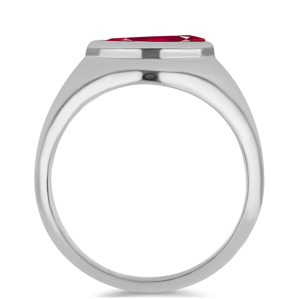 Inel din Argint 925 ( 2.54 grame ) cu Rubin Malagasy 1.3 Carate 2 