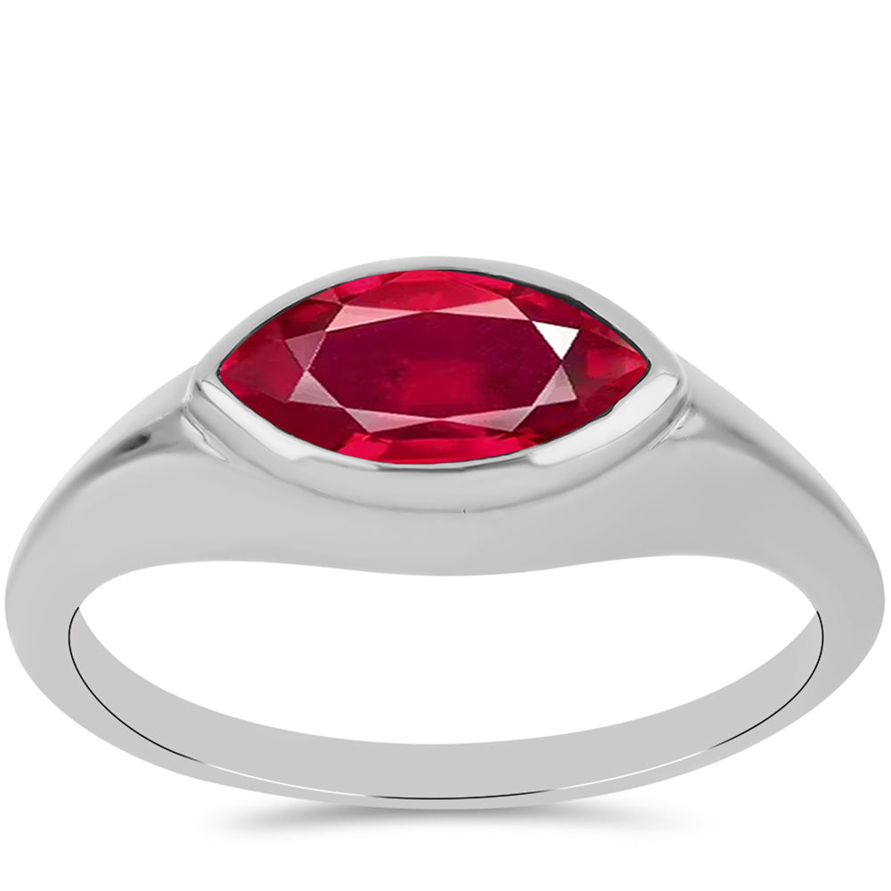Inel din Argint 925 ( 2.54 grame ) cu Rubin Malagasy 1.3 Carate