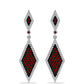 Cercei din Argint 925 ( 5.9 grame ) cu Granat Barton și Topaz Alb 2.4 Carate