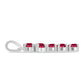 Cruce Pandantiv din Argint 925 ( 1.59 grame ) cu Rubin Malagasy 1.69 Carate