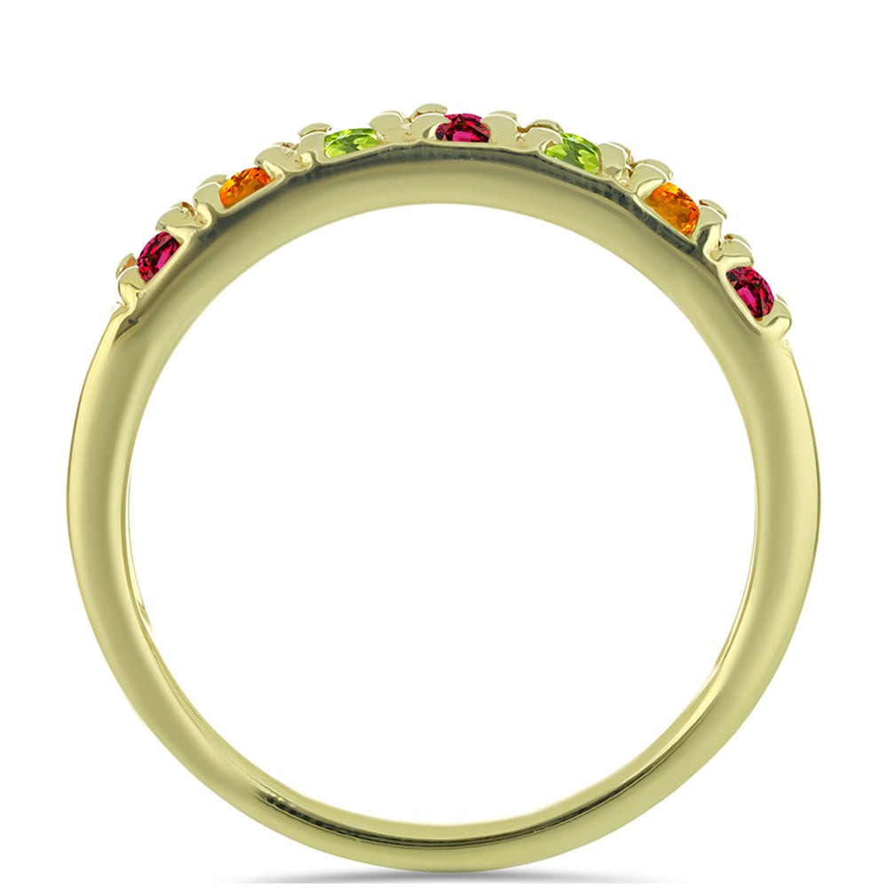 Inel din Argint 925 Placat cu Aur ( 2.31 grame ) cu Turmalină Chakra 0.82 Carate