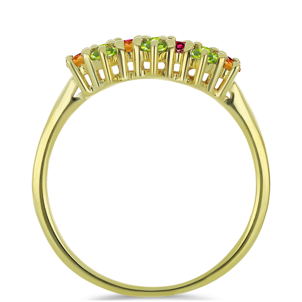 Inel din Argint 925 Placat cu Aur ( 3.08 grame ) cu Turmalină Chakra 1.2 Carate