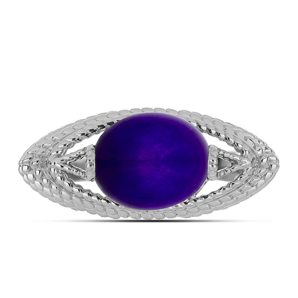 Inel din Argint 925 ( 4.11 grame ) cu Jad Violet 2.86 Carate 1 