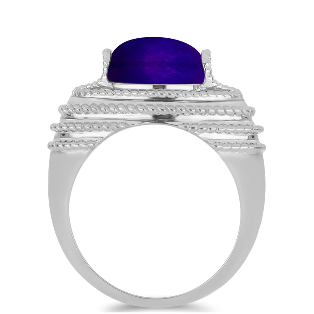 Inel din Argint 925 ( 4.11 grame ) cu Jad Violet 2.86 Carate