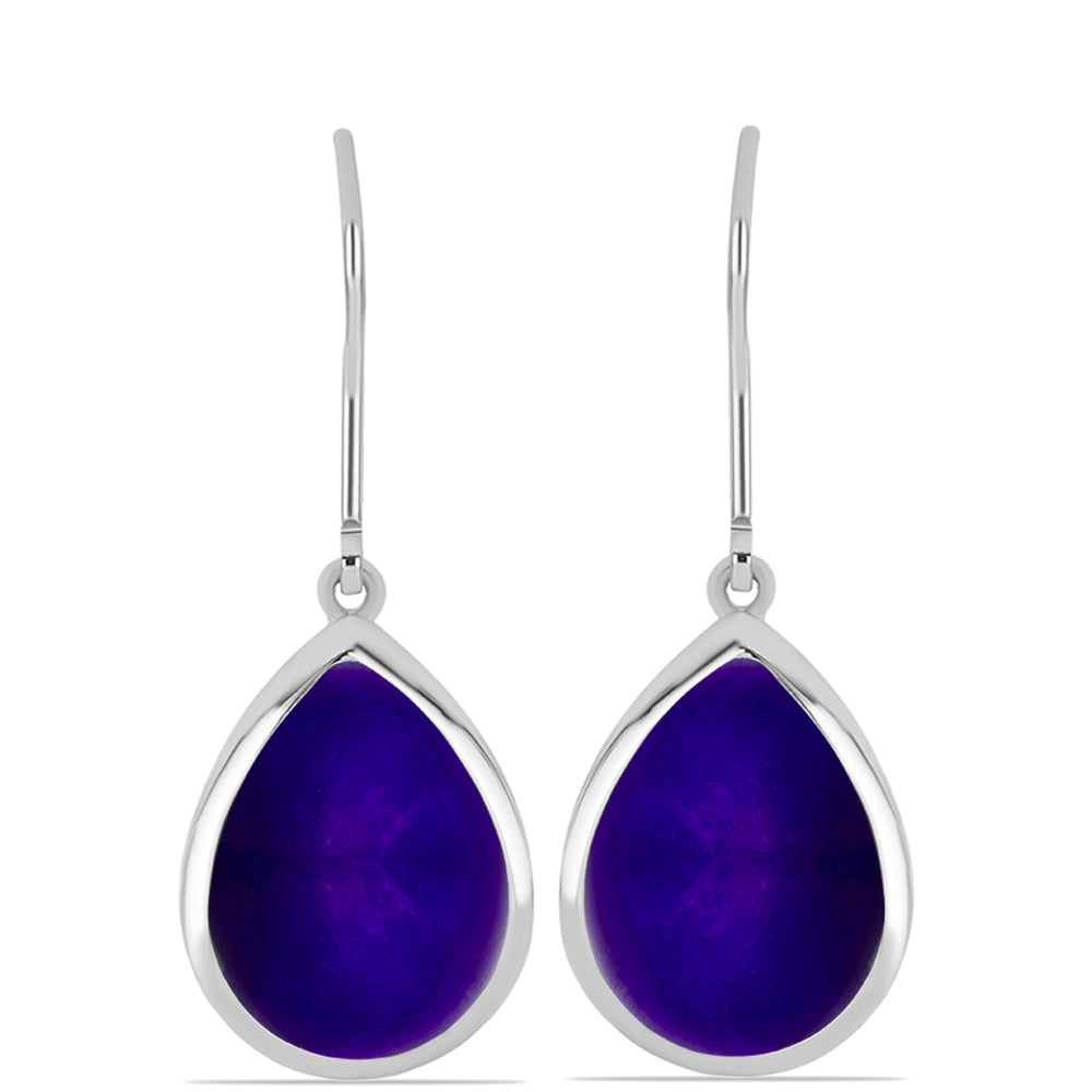Cercei din Argint 925 ( 3.22 grame ) cu Jad Violet 10.93 Carate