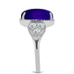 Inel din Argint 925 ( 3.29 grame ) cu Jad Violet și Topaz Alb 7.38 Carate