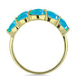 Inel din Argint 925 Placat cu Aur ( 4.67 grame ) cu Opal Albastru Etiopian Paraiba 2.09 Carate