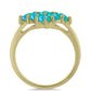 Inel din Argint 925 Placat cu Aur ( 3.33 grame ) cu Opal Albastru Etiopian Paraiba 0.97 Carate