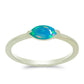 Inel din Argint 925 Placat cu Aur ( 1.49 grame ) cu Opal Albastru Etiopian Paraiba 0.35 Carate