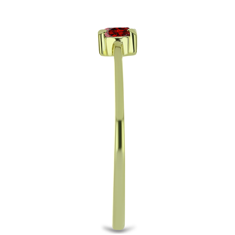 Inel din Argint 925 Placat cu Aur ( 1.34 grame ) cu Diamant Roșu 0.34 Carate