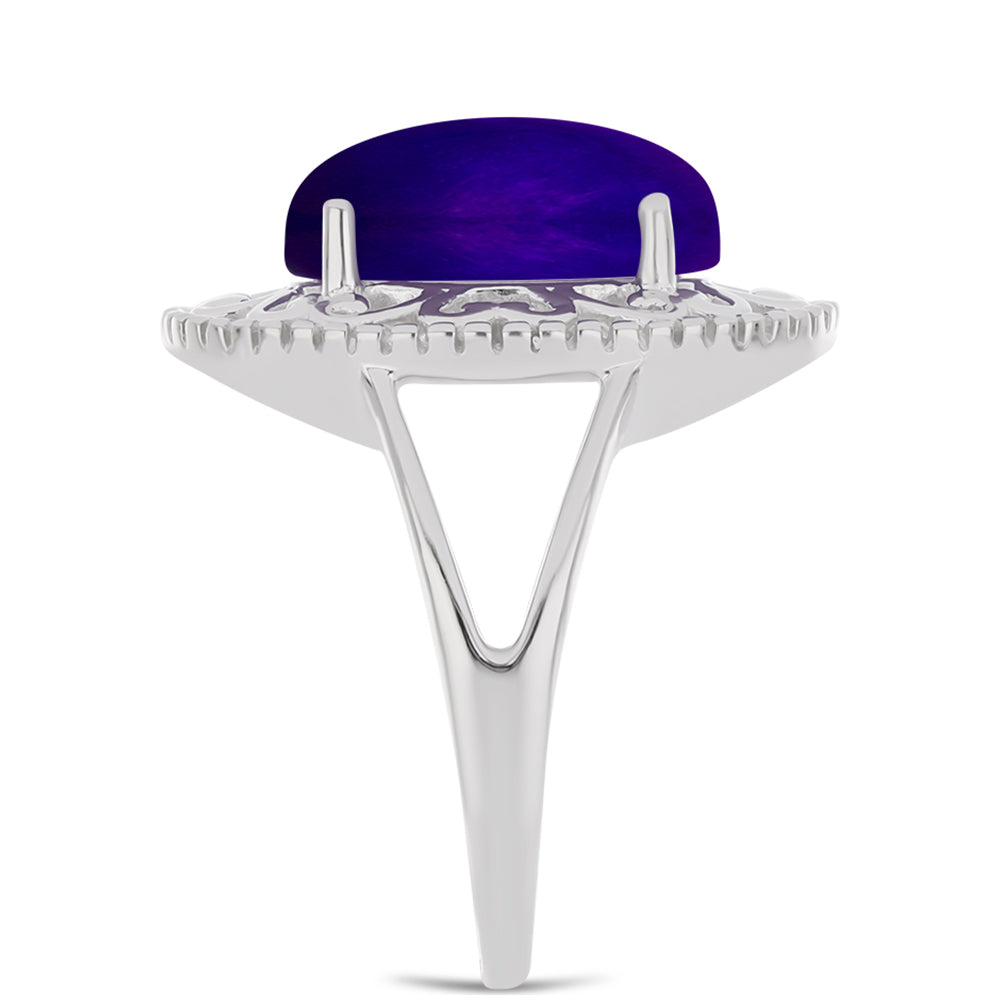Inel din Argint 925 ( 4.68 grame ) cu Jad Violet 5.76 Carate 4 