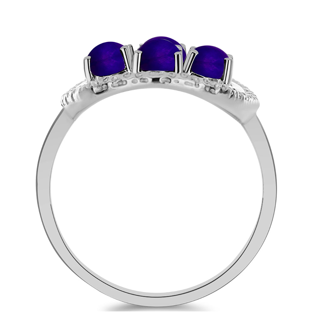 Inel din Argint 925 ( 3.63 grame ) cu Jad Violet 2.2 Carate 2 