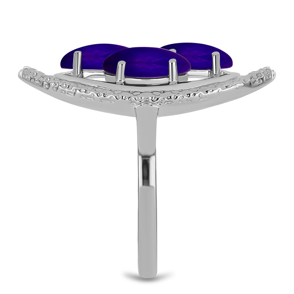 Inel din Argint 925 ( 3.63 grame ) cu Jad Violet 2.2 Carate 4 