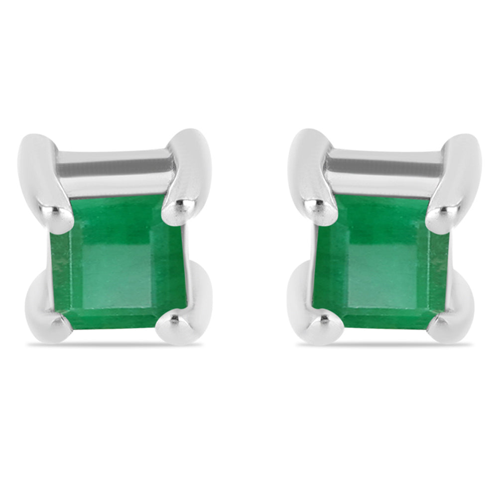 Cercei din Argint 925 ( 0.88 grame ) cu Smarald Brazilian 0.27 Carate