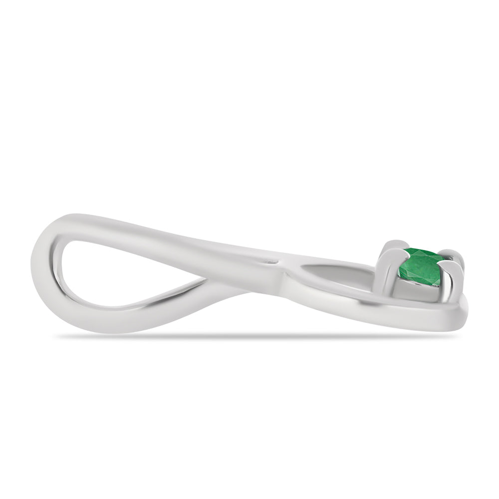 Pandantiv din Argint 925 ( 0.65 grame ) cu Smarald Brazilian 0.1 Carate 2 