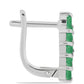 Cercei din Argint 925 ( 3.3 grame ) cu Smarald Brazilian 1.49 Carate