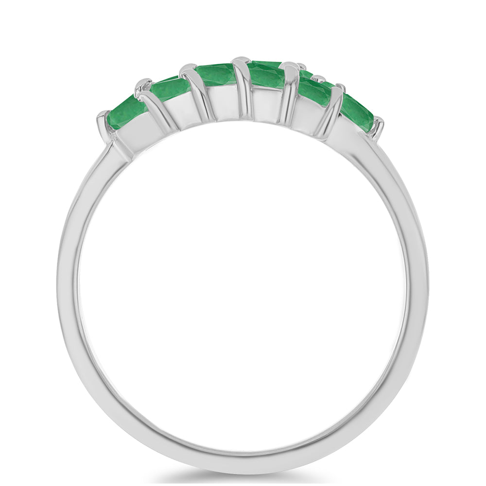 Inel din Argint 925 ( 1.97 grame ) cu Smarald Brazilian 0.8 Carate