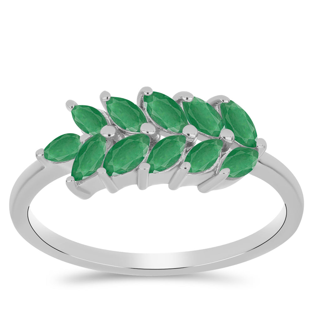 Inel din Argint 925 ( 1.97 grame ) cu Smarald Brazilian 0.8 Carate