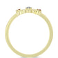 Inel din Argint 925 Placat cu Aur ( 1.6 grame ) cu Diamant Roșu și Diamant Alb 0.06 Carate