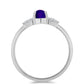 Inel din Argint 925 ( 2.12 grame ) cu Jad Violet și Topaz Alb 0.67 Carate
