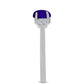 Inel din Argint 925 ( 2.12 grame ) cu Jad Violet și Topaz Alb 0.67 Carate