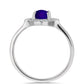 Inel din Argint 925 ( 2.37 grame ) cu Jad Violet și Topaz Alb 0.82 Carate